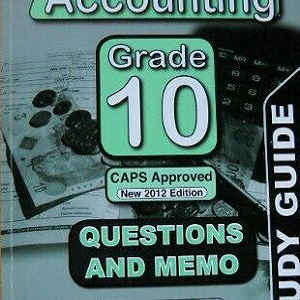 New Era Accounting Grade 10 Study Guide Questions and Memo